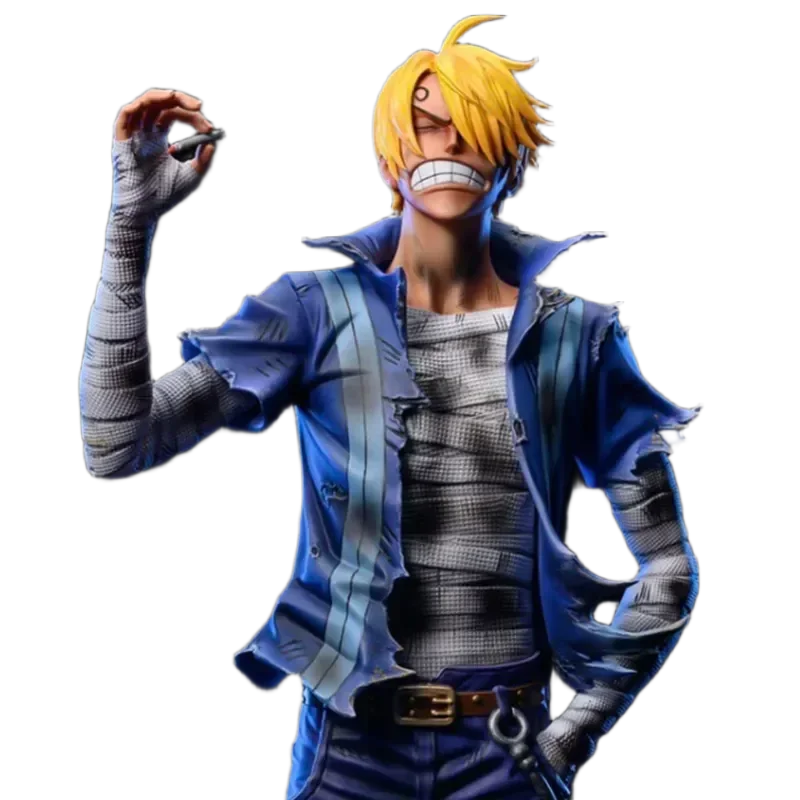 مجسمات شخصيات أنمي ون بيس (لوفي، زورو، سانجي) | One Piece Action Figures (Luffy, Zoro, Sanji) Standing PVC Statue - الصورة 2