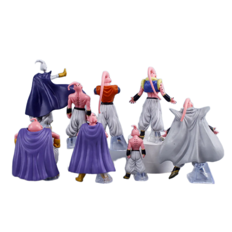 مجموعة مجسمات "ماجين بو" الأسطورية من أنمي دراغون بول زد (8 قطع) | Epic Dragon Ball Z Majin Buu Anime Figures Set (8 Pcs)