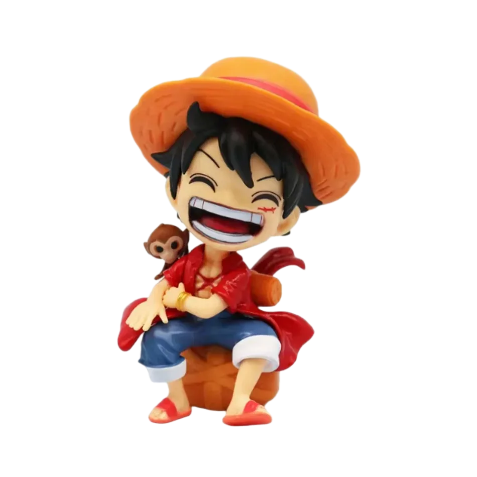 مجسمات شخصيات أنمي "ون بيس" بوضعية الجلوس | One Piece Anime Characters Mini Figures - الصورة 2