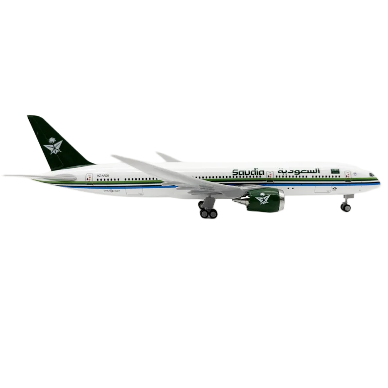 مجسم طائرة الخطوط السعودية B787 لعرض المجموعات 30 سم | 30cm Saudi Arabia Airlines B787 Resin Airplane Model - الصورة 2