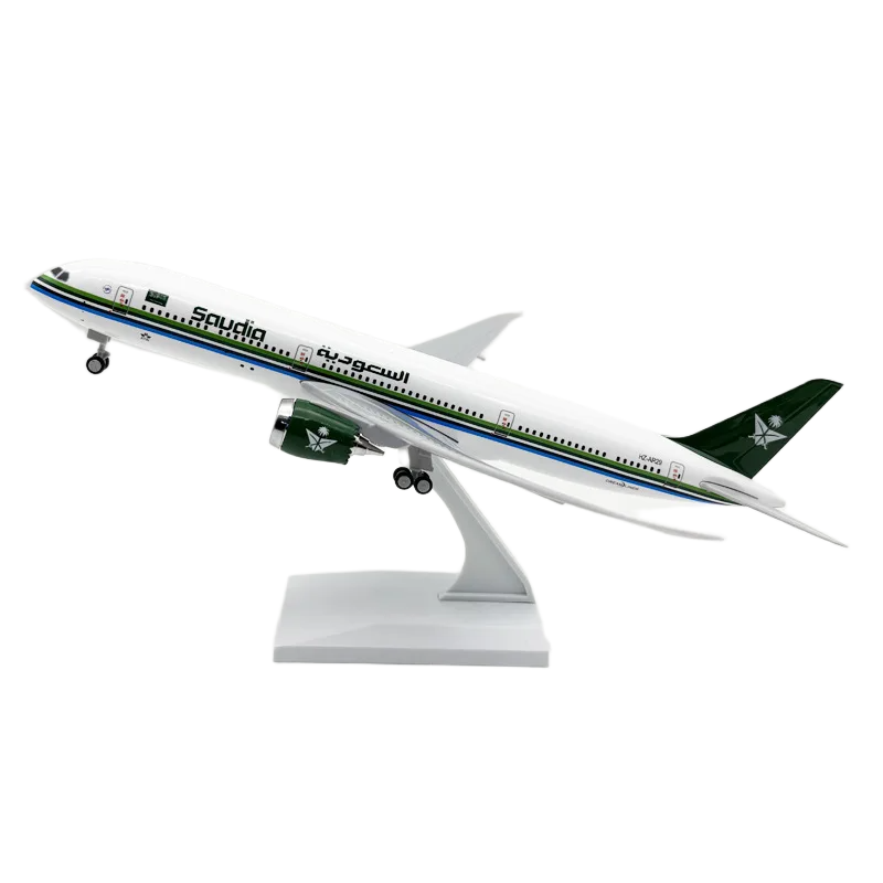 مجسم طائرة الخطوط السعودية B787 لعرض المجموعات 30 سم | 30cm Saudi Arabia Airlines B787 Resin Airplane Model - الصورة 3