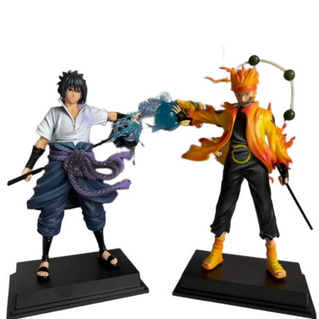 مجسم أنمي "ناروتو شيبودن" لشخصيتي ناروتو وساسكي | Naruto Shippuden "Naruto & Sasuke" Anime Figure