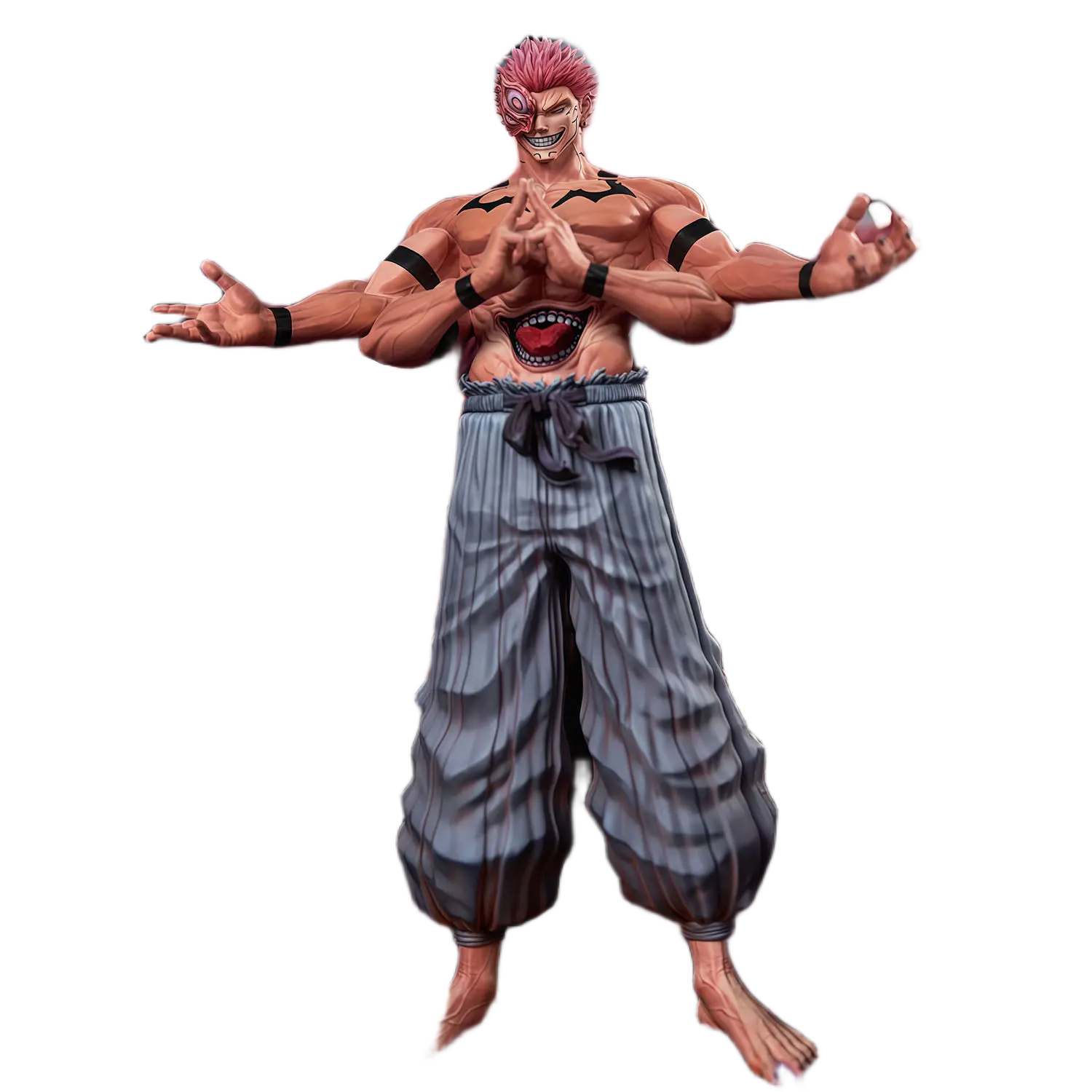 مجسم أنمي جوجوتسو كايسن - ريومن سوكونا الهيئة الحقيقية أربعة أذرع 25 سم | Jujutsu Kaisen Ryomen Sukuna Four Arms 25cm - الصورة 2