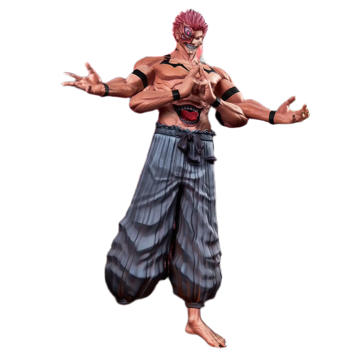 مجسم أنمي جوجوتسو كايسن - ريومن سوكونا الهيئة الحقيقية أربعة أذرع 25 سم | Jujutsu Kaisen Ryomen Sukuna Four Arms 25cm - الصورة 3