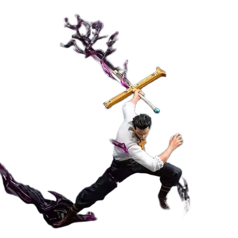 مجسم أنمي ون بيس - دراكول ميهوك عين الصقر 30 سم | One Piece Dracule Mihawk Hawk-Eyes PVC Statue Figure 30cm - الصورة 5