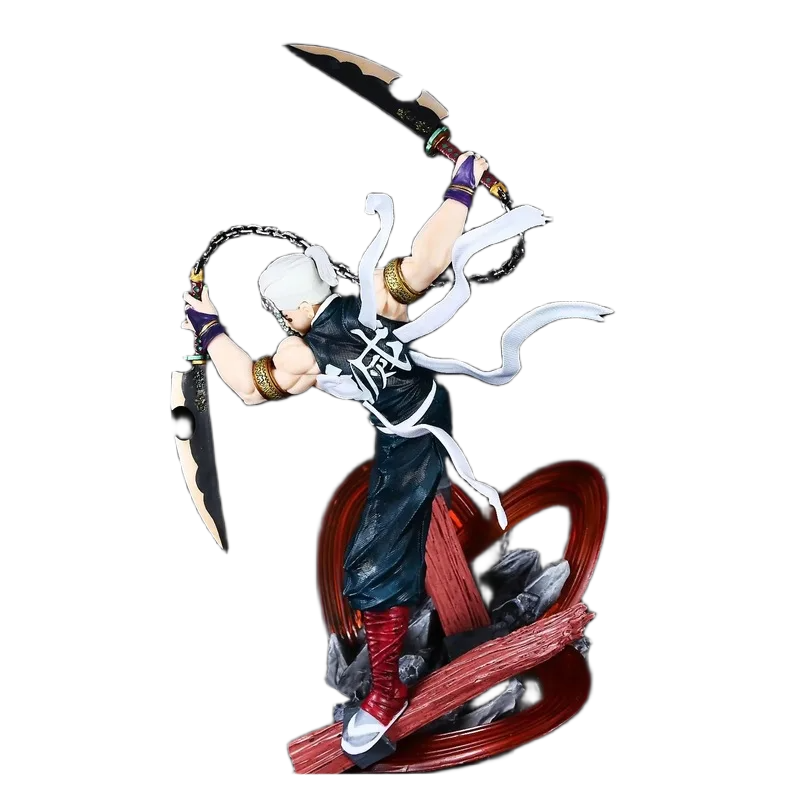 مجسم أنمي ديمون سلاير - تينغن أوزوي هاشيرا برأسين تبديل 27 سم | Demon Slayer Tengen Uzui Hashira Double Head Sculpt 27cm - الصورة 5