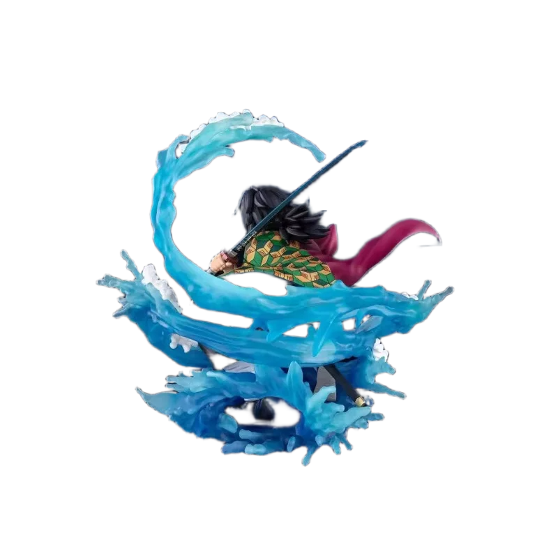 مجسم أنمي ديمون سلاير - توميوكا غيو هاشيرا الماء 17 سم | Demon Slayer Tomioka Giyuu Water Hashira Action Figure 17cm - الصورة 2
