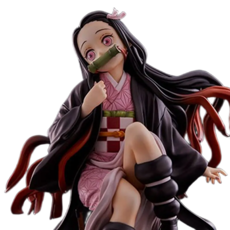 مجسم أنمي ديمون سلاير كامادو نيزوكو وضعية الجلوس 15 سم | Demon Slayer Kamado Nezuko Action Figure 15cm