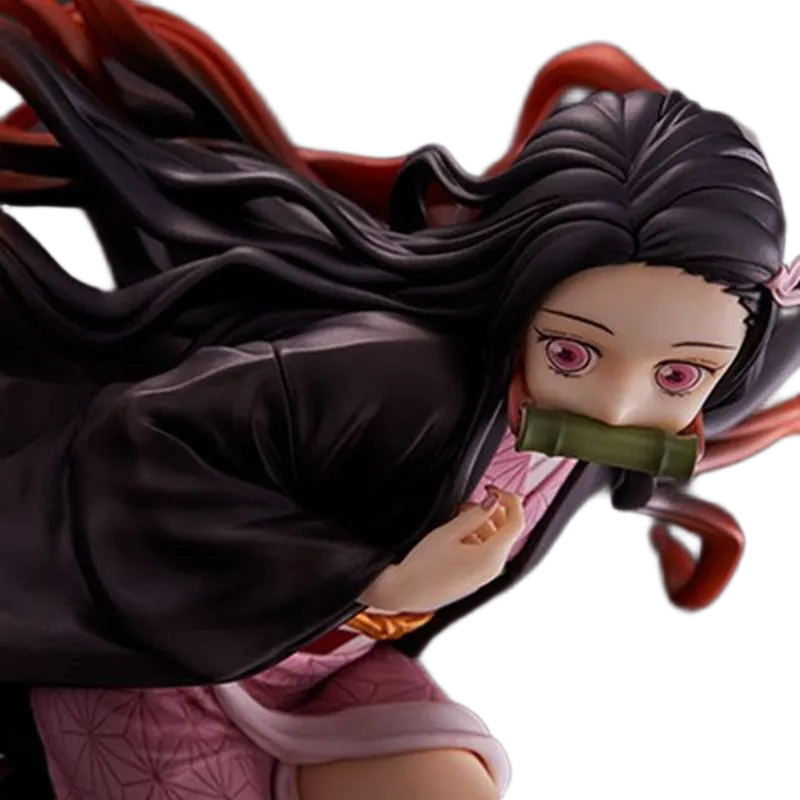 مجسم أنمي ديمون سلاير كامادو نيزوكو وضعية الجلوس 15 سم | Demon Slayer Kamado Nezuko Action Figure 15cm - الصورة 3