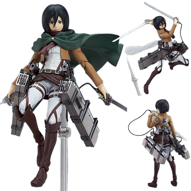 مجسم أنمي هجوم العمالقة ميكاسا أكرمان (أجزاء قابلة للفك والتركيب) 19 سم | Attack on Titan Mikasa Ackerman Figure 19cm - الصورة 3