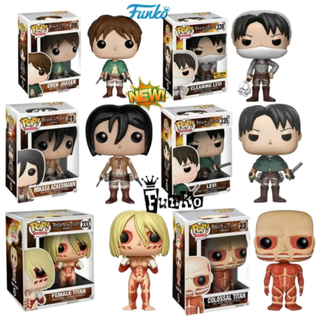 مجسمات فانكو بوب أنمي هجوم العمالقة تشكيلة الشخصيات والعمالقة | Attack on Titan Funko Pop Vinyl Figures Anime Heroes & Titans