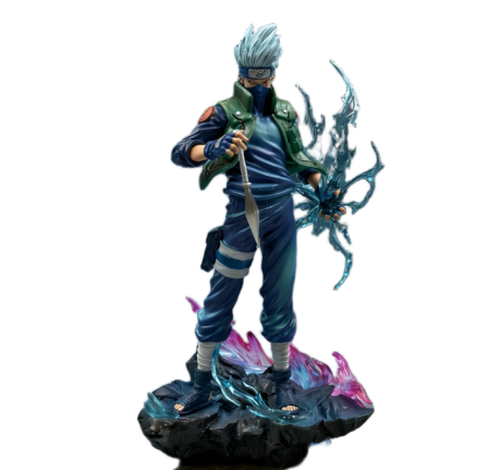 مجسم أنمي ناروتو هاتاكي كاكاشي النينجا 24 سم | Naruto Shippuden Hatake Kakashi Action Figure Anime Statue 24cm