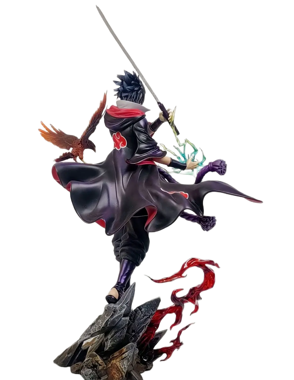 مجسم أنمي ناروتو شيبودن - أوتشيها ساسكي 24 سم | Naruto Shippuden Uchiha Sasuke Action Figure Anime 24cm - الصورة 2