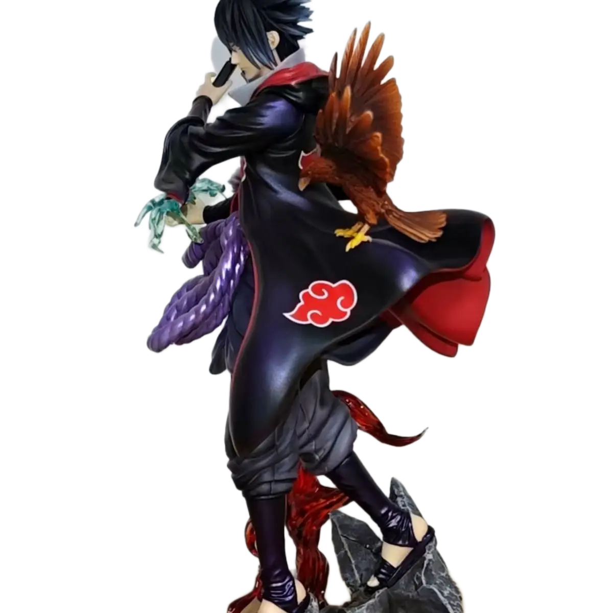 مجسم أنمي ناروتو شيبودن - أوتشيها ساسكي 24 سم | Naruto Shippuden Uchiha Sasuke Action Figure Anime 24cm - الصورة 3