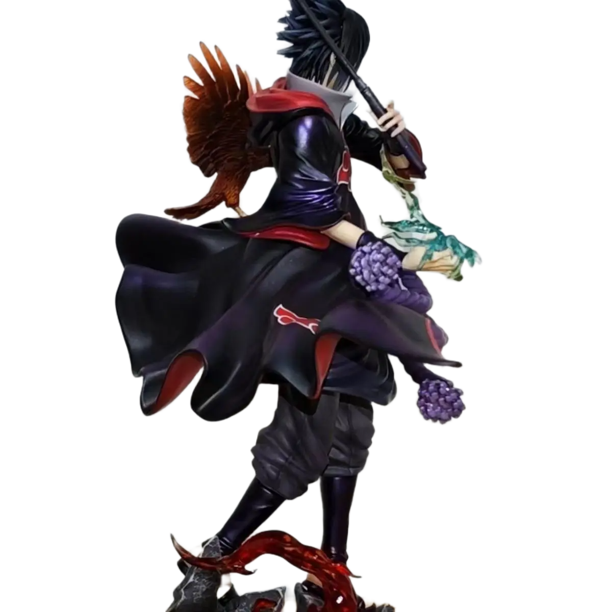 مجسم أنمي ناروتو شيبودن - أوتشيها ساسكي 24 سم | Naruto Shippuden Uchiha Sasuke Action Figure Anime 24cm - الصورة 6