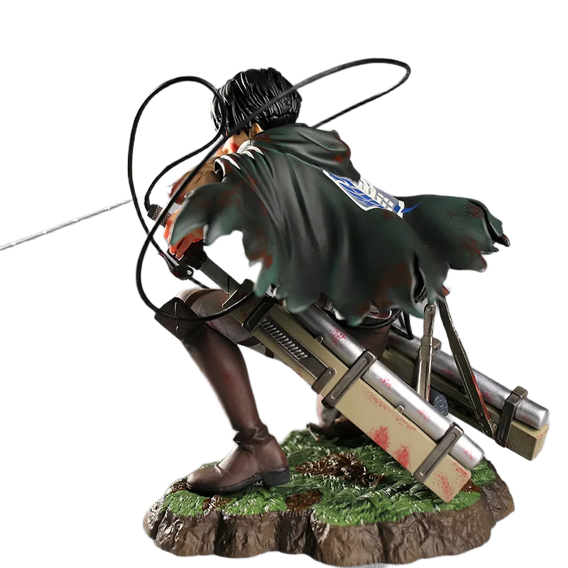 مجسم أنمي هجوم العمالقة - ليفاي أكرمان وضعية قتالية 16 سم | Attack on Titan Levi Ackerman Action Figure 16cm - الصورة 4