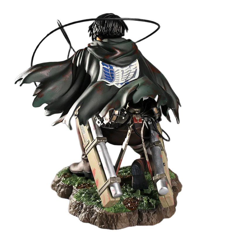 مجسم أنمي هجوم العمالقة - ليفاي أكرمان وضعية قتالية 16 سم | Attack on Titan Levi Ackerman Action Figure 16cm - الصورة 5