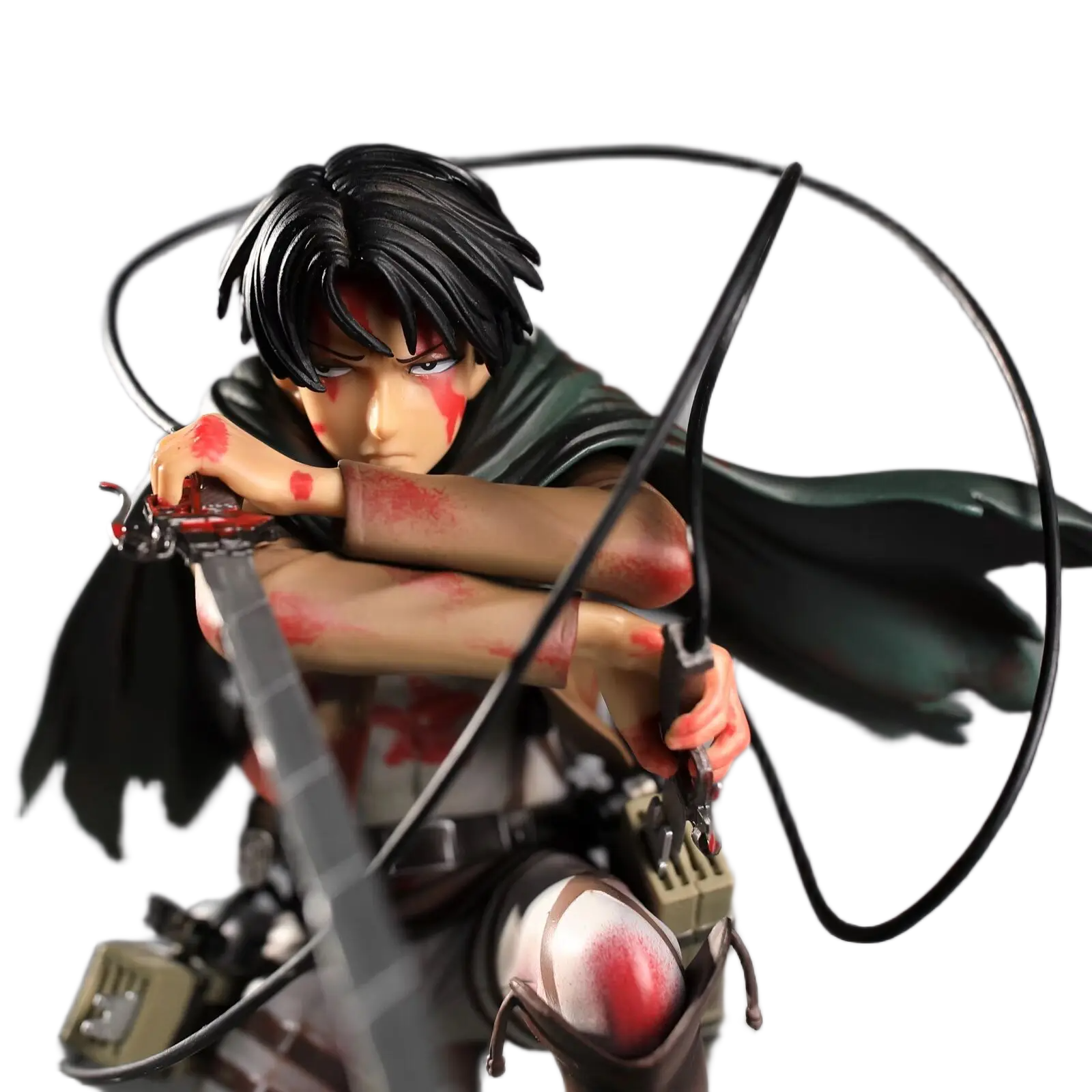 مجسم أنمي هجوم العمالقة - ليفاي أكرمان وضعية قتالية 16 سم | Attack on Titan Levi Ackerman Action Figure 16cm - الصورة 6