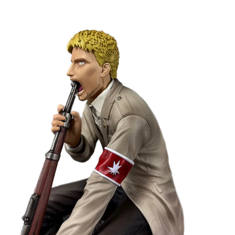 مجسم أنمي هجوم العمالقة راينر براون وضعية الجلوس 20 سم | Attack on Titan Reiner Braun Sitting Pose Anime Figure 20cm - الصورة 5