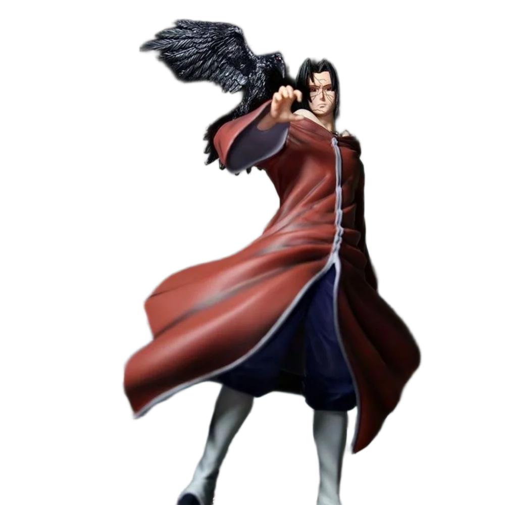مجسم أنمي ناروتو شيبودن أوتشيها إيتاشي برداء الأكاتسكي 22 سم | Naruto Shippuden Uchiha Itachi Akatsuki Robe Action Figure 22cm