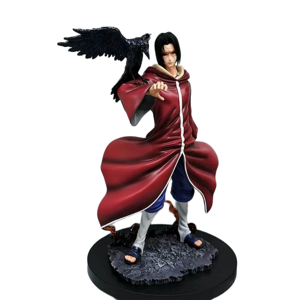 مجسم أنمي ناروتو شيبودن أوتشيها إيتاشي برداء الأكاتسكي 22 سم | Naruto Shippuden Uchiha Itachi Akatsuki Robe Action Figure 22cm - الصورة 2
