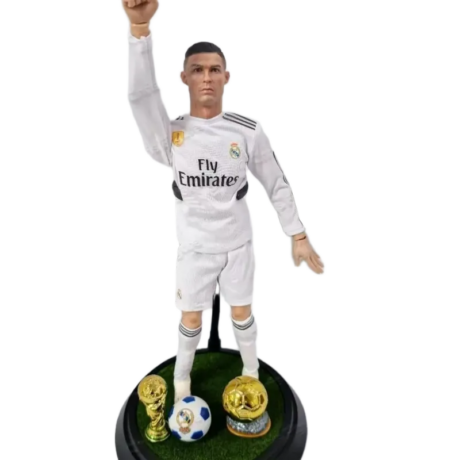 مجسم كريستيانو رونالدو مقياس (ريال مدريد / البرتغال رقم 7) 30 سم | Cristiano Ronaldo CR7 Action Figure (Real Madrid / Portugal #7) 30cm