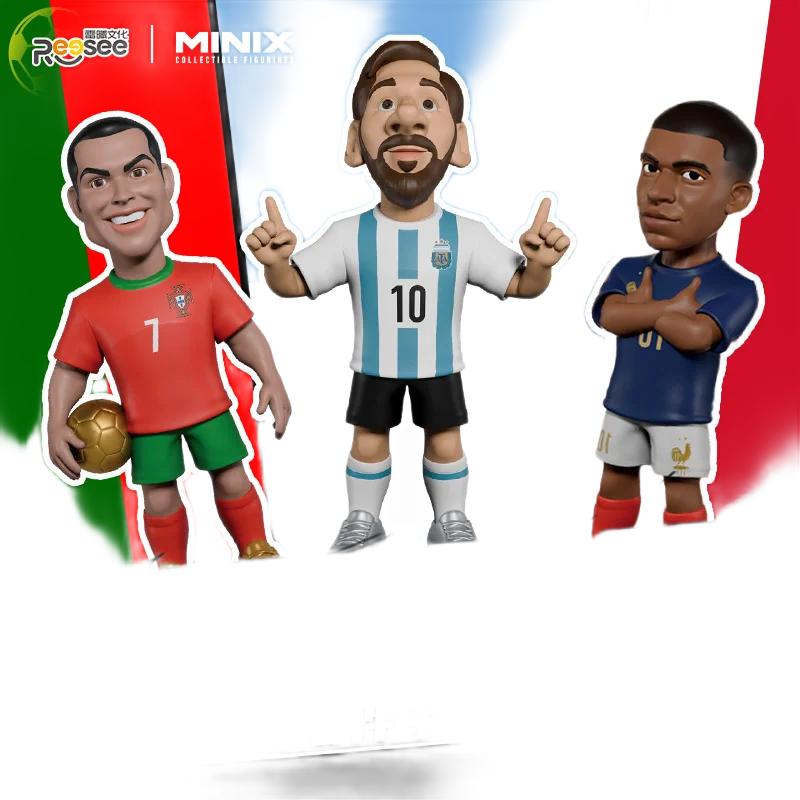 مجموعة مجسمات ميني إكس MINIX لنجوم كرة القدم والمنتخبات العالمية بطول 7 سم | MINIX 7cm Football Player Figure Set - Soccer Stars National Teams