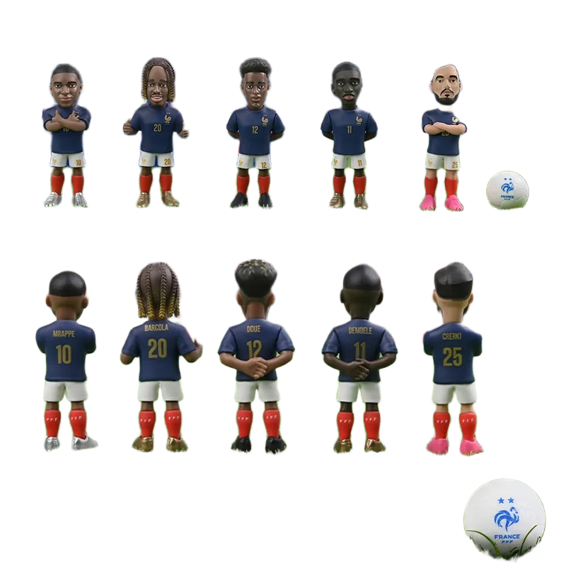 مجموعة مجسمات ميني إكس MINIX لنجوم كرة القدم والمنتخبات العالمية بطول 7 سم | MINIX 7cm Football Player Figure Set - Soccer Stars National Teams - الصورة 3