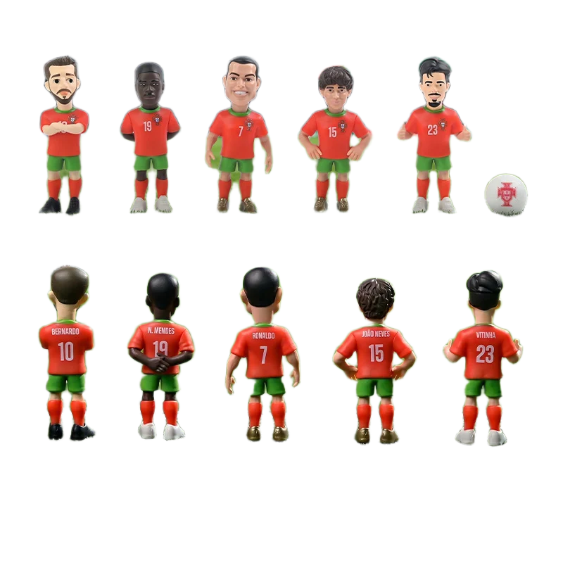مجموعة مجسمات ميني إكس MINIX لنجوم كرة القدم والمنتخبات العالمية بطول 7 سم | MINIX 7cm Football Player Figure Set - Soccer Stars National Teams - الصورة 4