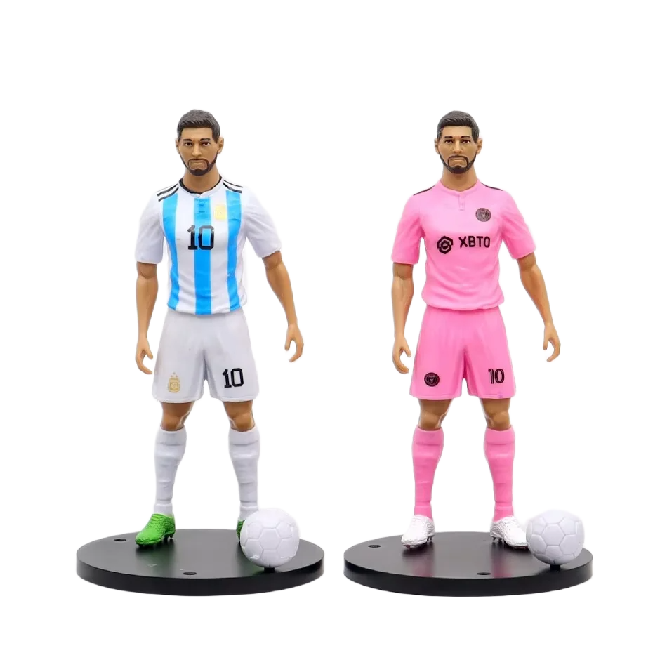 مجسمات نجوم كرة قدم واقعية مع قاعدة تثبيت للعرض بطول 16 سم | Realistic Football Star Action Figure Collectible Figurine with Base 16cm - الصورة 2