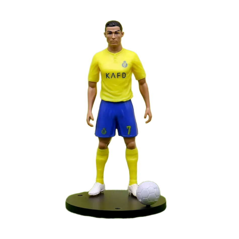 مجسمات نجوم كرة قدم واقعية مع قاعدة تثبيت للعرض بطول 16 سم | Realistic Football Star Action Figure Collectible Figurine with Base 16cm - الصورة 3