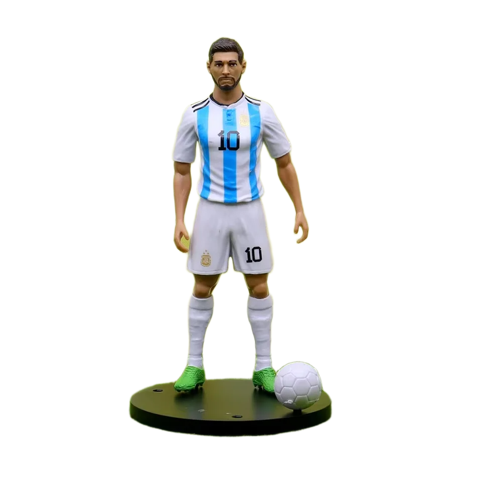 مجسمات نجوم كرة قدم واقعية مع قاعدة تثبيت للعرض بطول 16 سم | Realistic Football Star Action Figure Collectible Figurine with Base 16cm - الصورة 4
