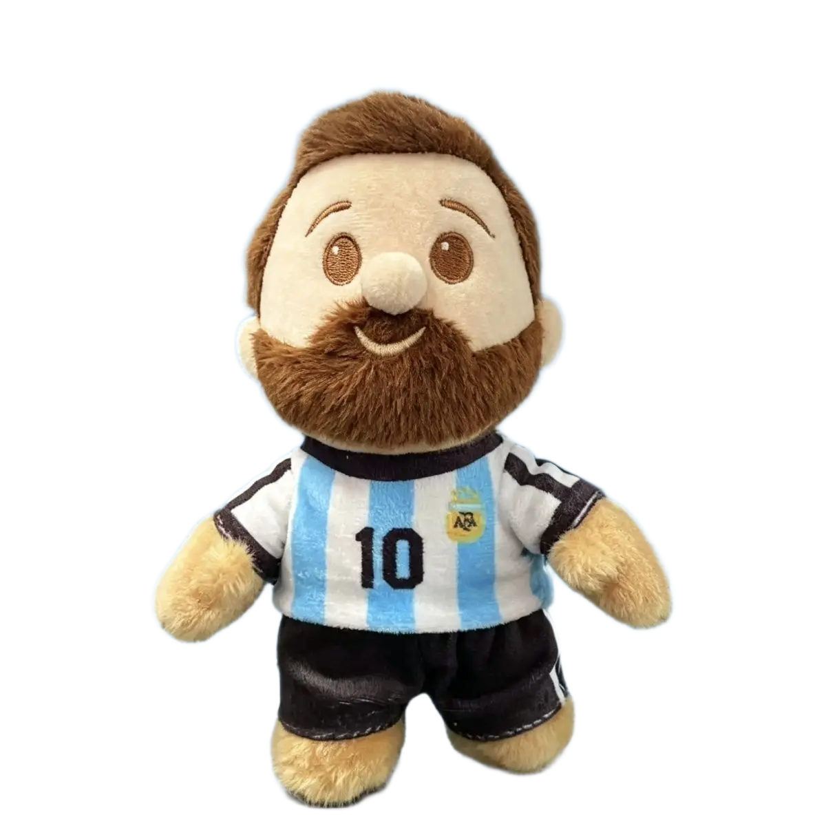دمية قماشية محشوة للأسطورة ليونيل ميسي منتخب الأرجنتين بطول 15 سم | Lionel Messi Argentina Football Star Plush Doll with Hanging Pendant 15cm
