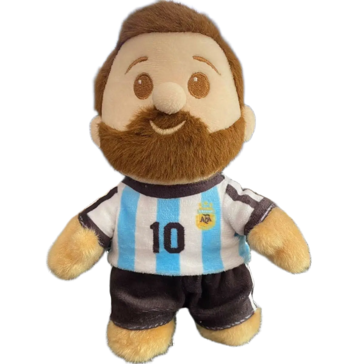 دمية قماشية محشوة للأسطورة ليونيل ميسي منتخب الأرجنتين بطول 15 سم | Lionel Messi Argentina Football Star Plush Doll with Hanging Pendant 15cm - الصورة 3