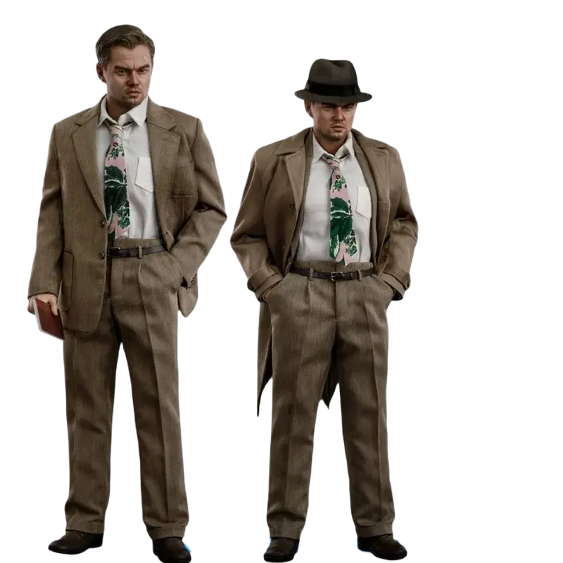 مجسم ليوناردو دي كابريو (فيلم شاتر آيلاند) وبمفاصل متحركة بطول 30 سم | Leonardo DiCaprio (Teddy Daniels - Shutter Island) Articulated Figure 30cm - الصورة 2