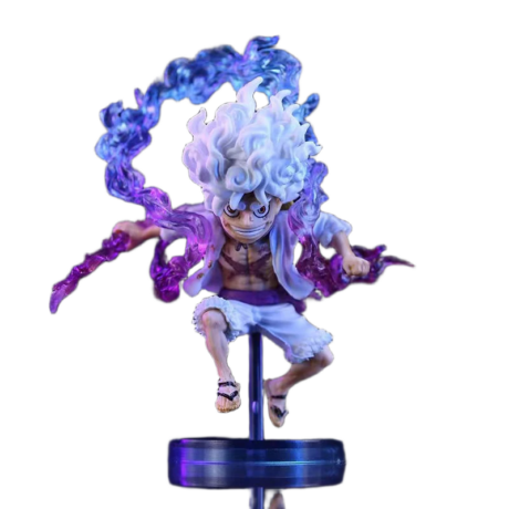 مجسم لوفي القير الخامس الشمس نيكا من أنمي ون بيس للعرض والتجميع بطول 10 سم | One Piece Monkey D. Luffy Gear 5 Sun Anime Figure 10cm