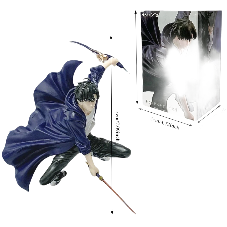 مجسم سونغ جين من أنمي سولو ليفلينج Solo Leveling بطول 21 سم | Solo Leveling Sung Jin-Woo Anime Version Figure 21cm - الصورة 4
