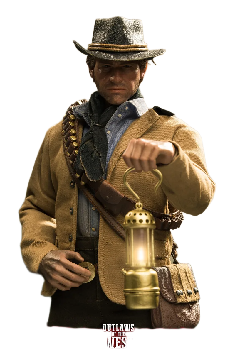 مجسم أصلي آرثر مورغان راعي البقر الغربي بمفاصل متحركة وإكسسوارات كاملة بطول 30 سم | LIMTOYS The Gunslinger Western Cowboy Arthur Full Set Action Figure 30cm - الصورة 2