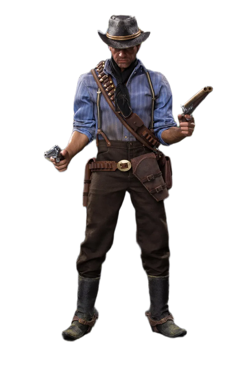 مجسم أصلي آرثر مورغان راعي البقر الغربي بمفاصل متحركة وإكسسوارات كاملة بطول 30 سم | LIMTOYS The Gunslinger Western Cowboy Arthur Full Set Action Figure 30cm - الصورة 5