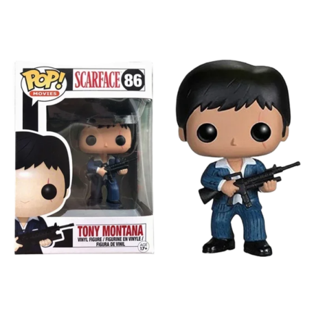 مجسم فانكو بوب شخصية توني مونتانا (سكارفيس) بطول 10 سم | Funko POP! Scarface Tony Montana Action Figure Collectible 10cm