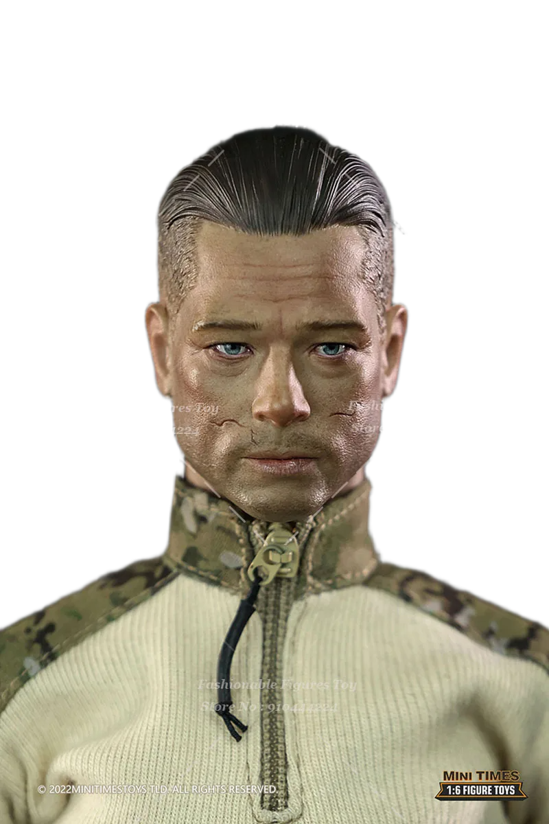 مجسم جندي القوات الخاصة الأمريكية (براد بيت) من MINITIMES طقم عسكري كامل بطول 30 سم | MINITIMES US Army Special Forces (Brad Pitt) Full Set Action Figure 30cm - الصورة 4