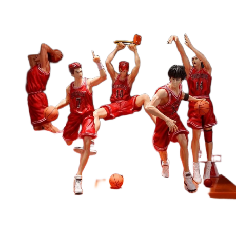 مجسمات أبطال أنمي كرة السلة الكلاسيكي (5 شخصيات منفصلة) | Basketball Champions Anime PVC Static Figurines (5 Separate Characters)