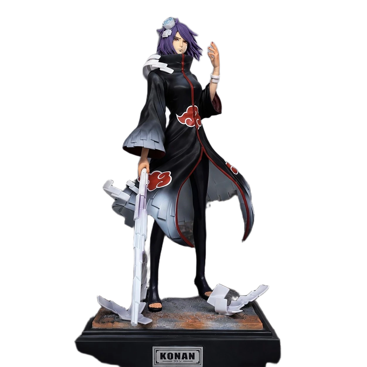 مجسم أصلي وموثق لشخصية كونان (ناروتو) بطول 33 سم | Certified Original Naruto Konan PVC Action Figure Collection Statue 33cm