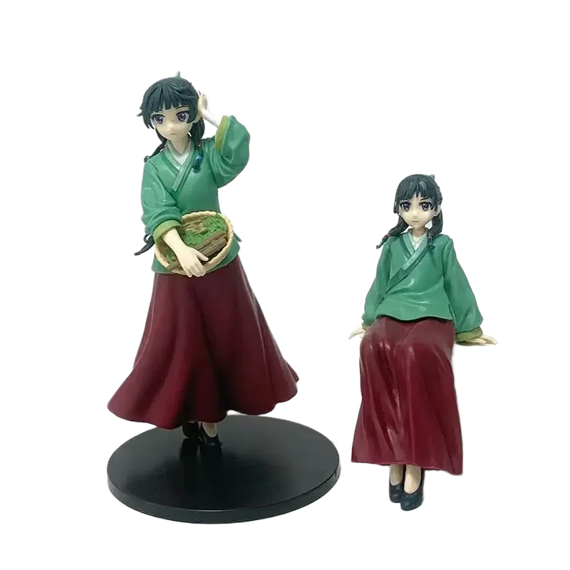 بالعربي: مجسم شخصية ماوماو (يوميات صيدلانية) بالفستان الأخضر بطول 15 سم | The Apothecary Diaries Maomao Green Dress Action Figure Collectible 15cm - الصورة 5