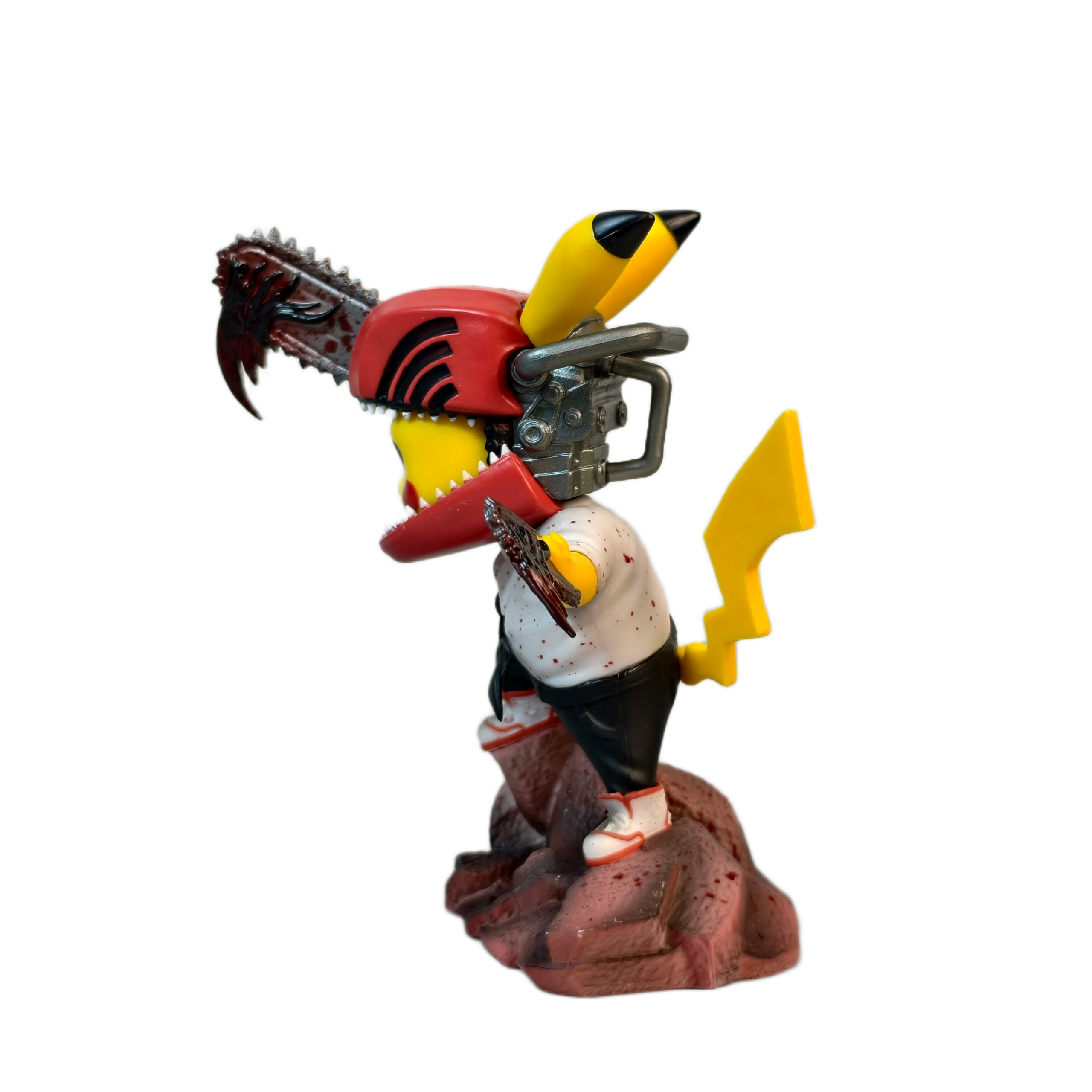 مجسم أصلي وموثق بيكاتشو رجل المنشار (Chainsaw Pikachu) بطول 12 سم | Certified Original Chainsaw Pikachu PVC Action Figure Collection Statue 12cm - الصورة 5