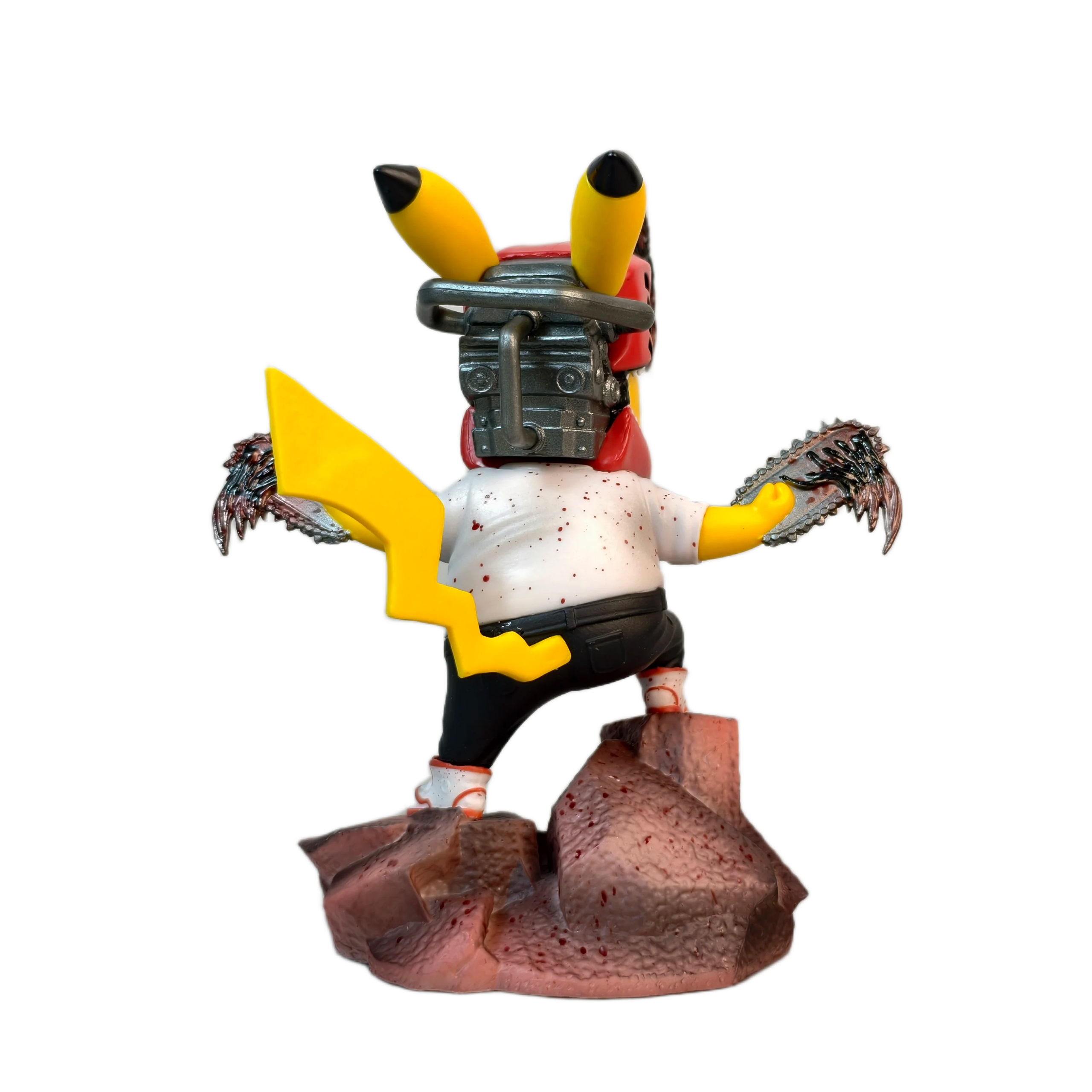 مجسم أصلي وموثق بيكاتشو رجل المنشار (Chainsaw Pikachu) بطول 12 سم | Certified Original Chainsaw Pikachu PVC Action Figure Collection Statue 12cm - الصورة 6