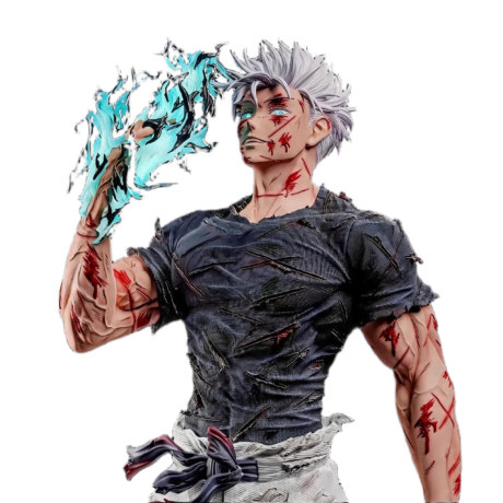 مجسم أصلي وموثق لشخصية غوجو ساتورو (جوجوتسو كايسن) بطول 35 سم | Certified Original Jujutsu Kaisen Gojo Satoru Action Figure Collection 35cm