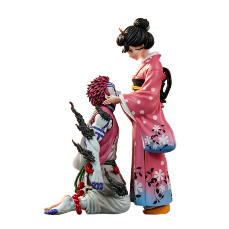بالعربي: مجسم شخصية أكازا وكويوكي (قاتل الشياطين) 13سم | Demon Slayer Akaza & Koyuki Anime Figure Collection Statue 13cm