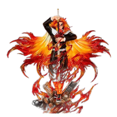 مجسم أصلي لشخصية رينغوكو كيوجورو (قاتل الشياطين) بطول 30 سم | Official Demon Slayer Rengoku Kyoujurou Collection Statue 30cm