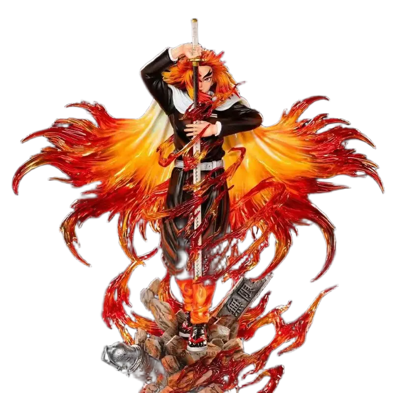 مجسم أصلي لشخصية رينغوكو كيوجورو (قاتل الشياطين) بطول 30 سم | Official Demon Slayer Rengoku Kyoujurou Collection Statue 30cm - الصورة 2